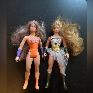 Set of 2 Vintage MOTU Mattel She-Ra Princess Of Power collectible action figures
